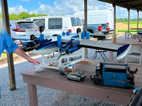 May be an image of skeet shooting
