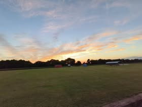 May be an image of horizon, twilight and grass