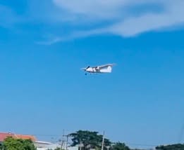 May be an image of seaplane, helicopter and blimp